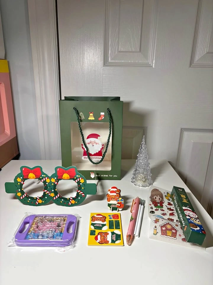 Christmas Gift Bag Sets with Stationery and Toys