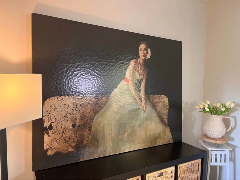 Sarah Atkinson "Lady On Bed II" Large Giclée Canvas, 60" x 44" - photo 4