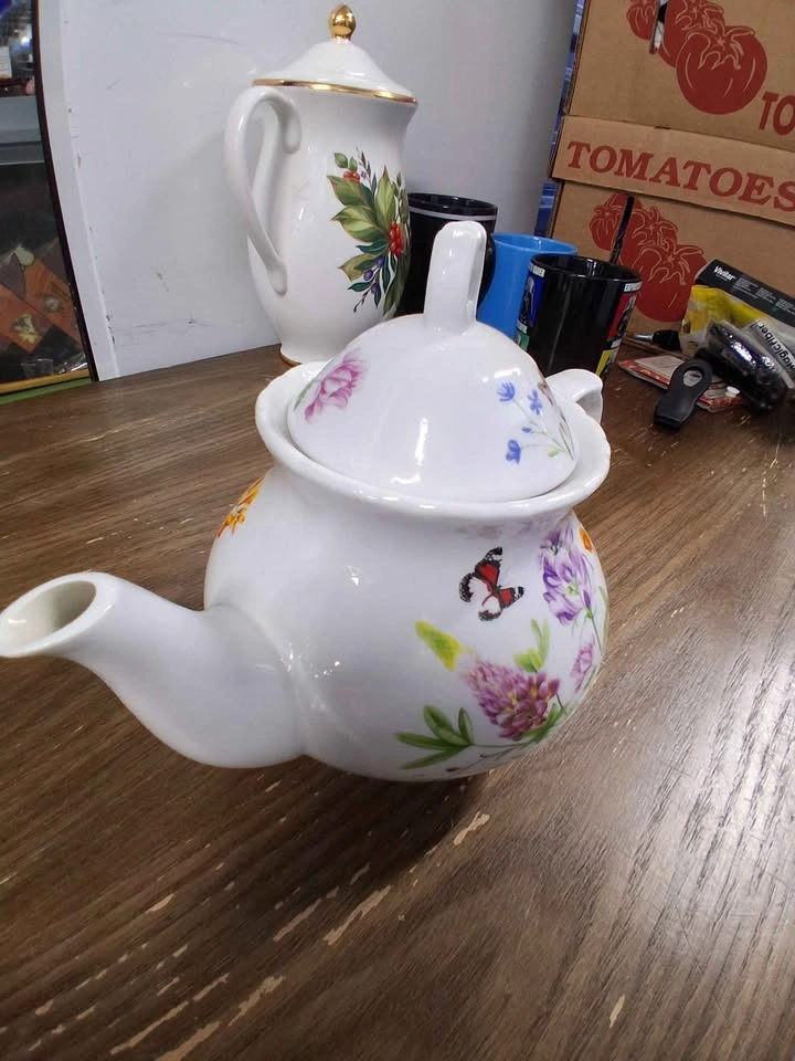 Floral Ceramic Teapot with Lid - photo 2