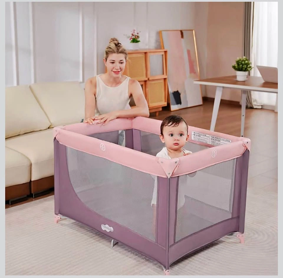 NEW Pamo Babe Portable Pack and Play / Baby Playpen – Pink/purpl
