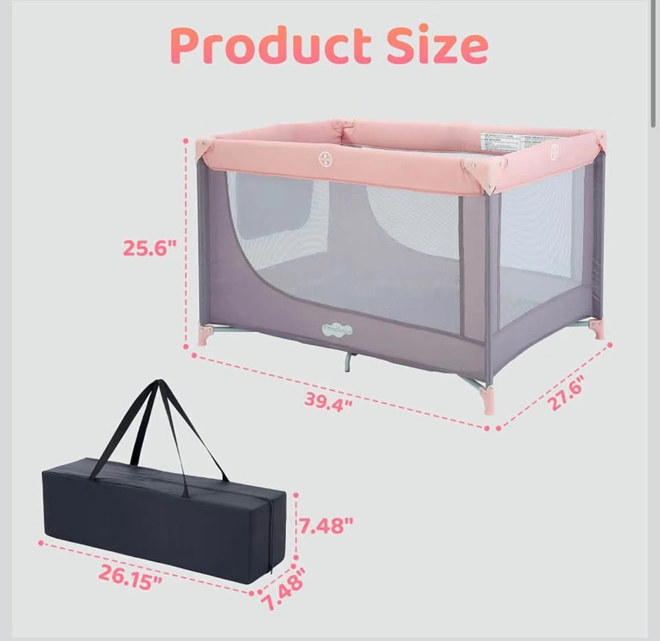NEW Pamo Babe Portable Pack and Play / Baby Playpen – Pink/purpl - photo 4