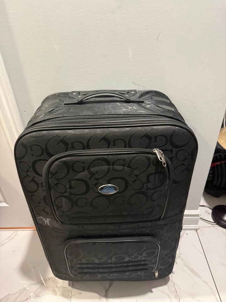 Large Black Rolling Suitcase – 2 Wheels – Checked Luggage - photo 3