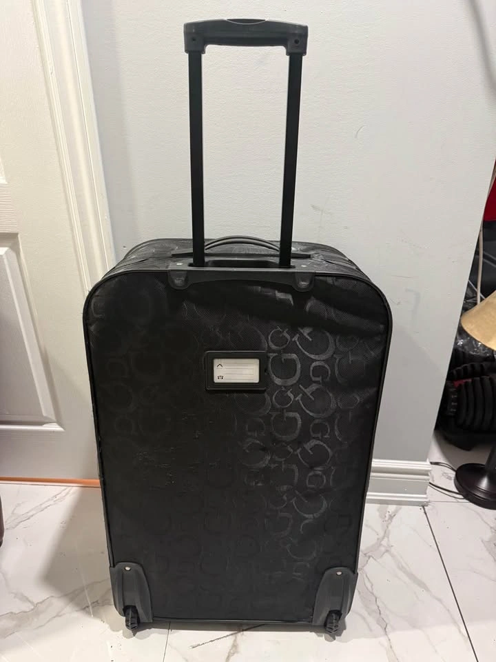 Large Black Rolling Suitcase – 2 Wheels – Checked Luggage - photo 4