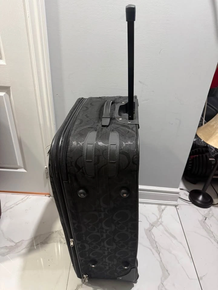 Large Black Rolling Suitcase – 2 Wheels – Checked Luggage - photo 5