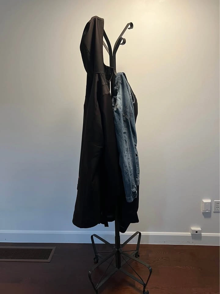 Metal coat rack with umbrella stand - photo 2