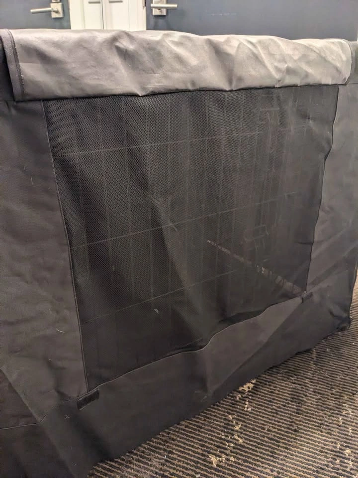 Black Metal Dog Crate with Fabric Cover - photo 5
