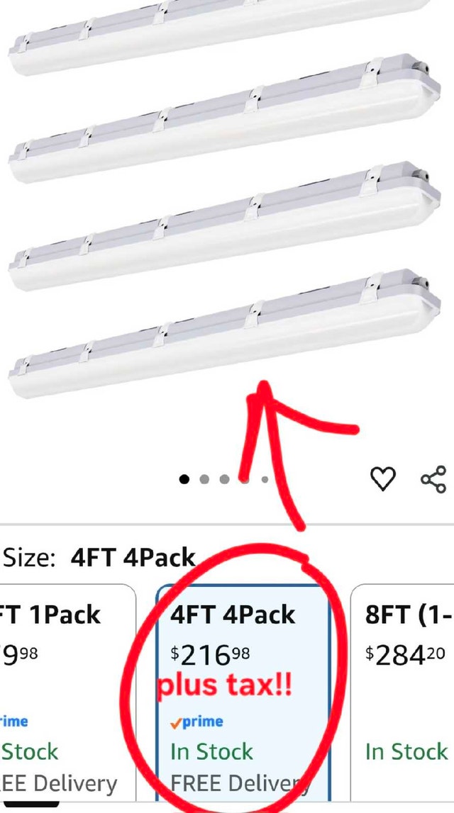 New 4 pk LED Light Fixtures - photo 4