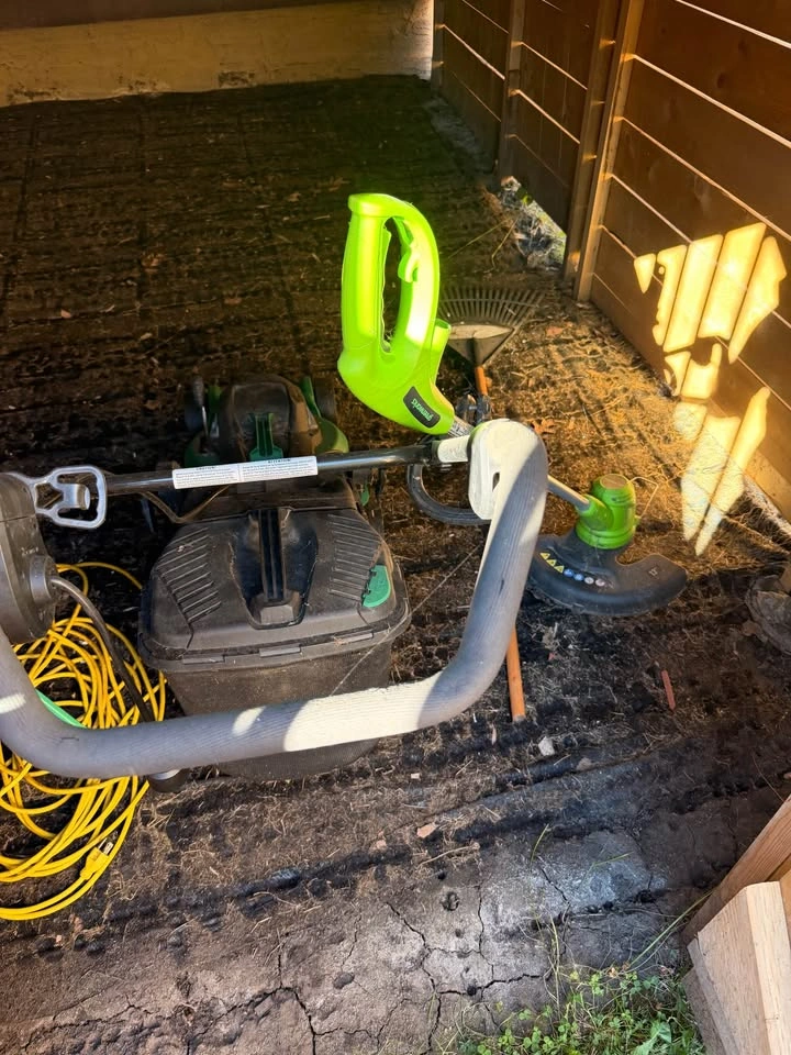 Certified Electric Lawn Mower and Greenworks String Trimmer - photo 3