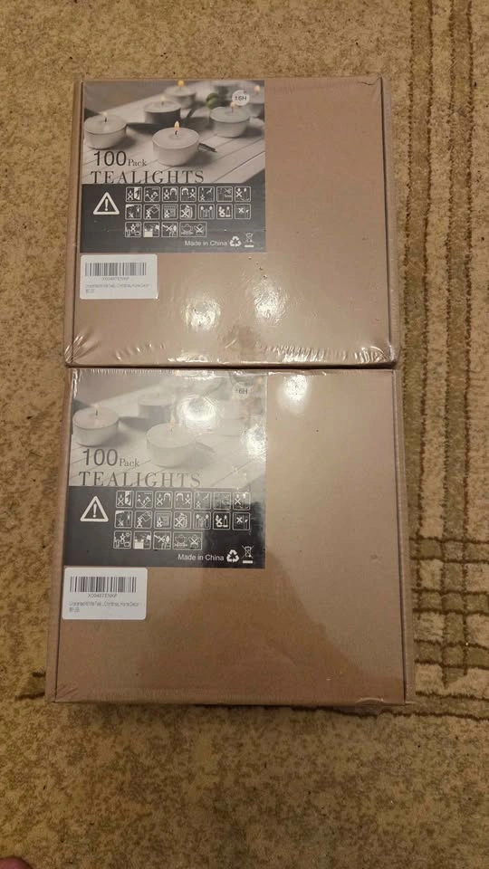 2pc sealed, Unscented White Tealight Candles - 100 Pack - photo 2