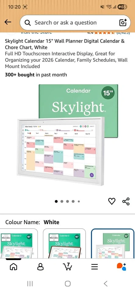 Sealed Skylight Calendar 15" Wall Planner Digital Calendar