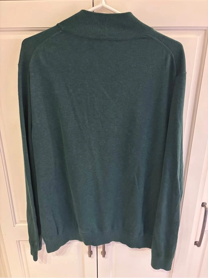Vineyard Vines Men’s Forest Green Quarter-Zip Sweater large - photo 5