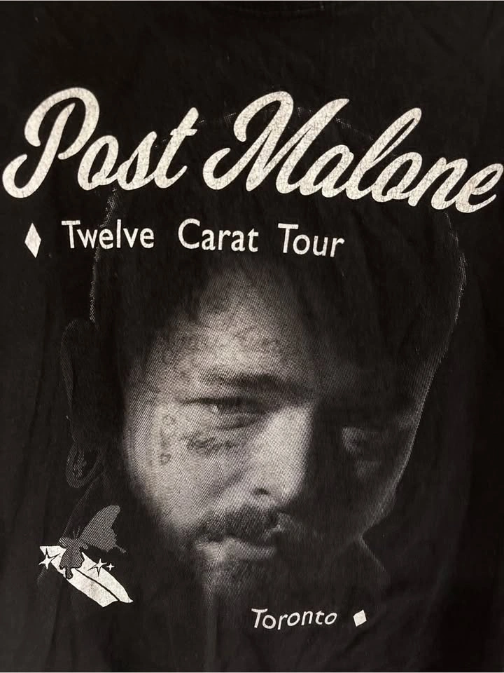 Post Malone Twelve Carat Tour Toronto 2022 T-Shirt Size Large - photo 2