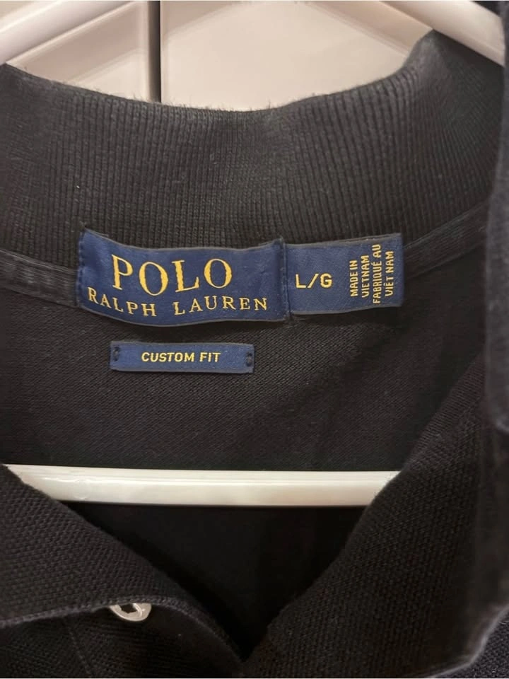 Polo by Ralph Lauren Men’s Black Polo Shirt with Red Logo large - photo 2