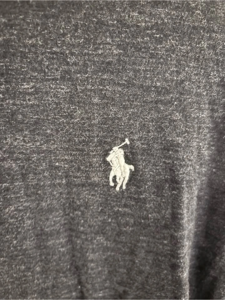 Polo by Ralph Lauren Men's Long-Sleeve Crewneck Shirt - Charcoal - photo 2