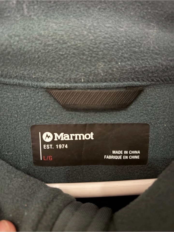 Marmot Polartec Stretch Fleece Jacket Men’s Large Teal Full Zip - photo 4