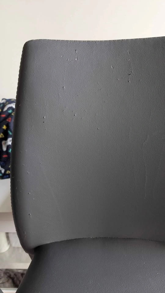 Pair of Grey Faux Leather Bar Stools - photo 4
