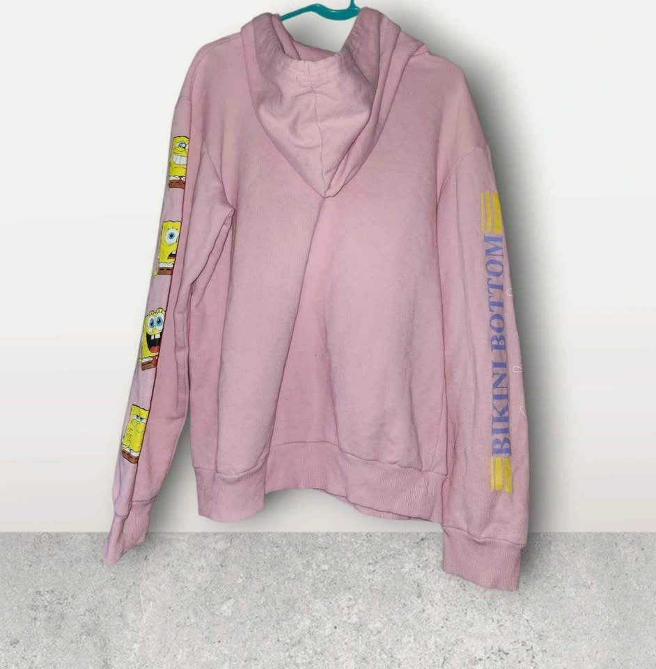 Nickelodeon SpongeBob SquarePants Pink Hoodie Size Large - photo 2