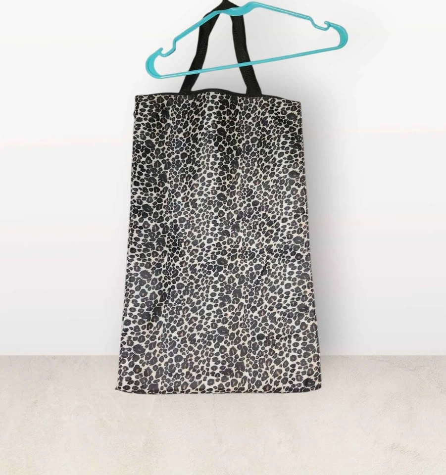 Leopard Print Foldable Rolling Shopping Bag - photo 2