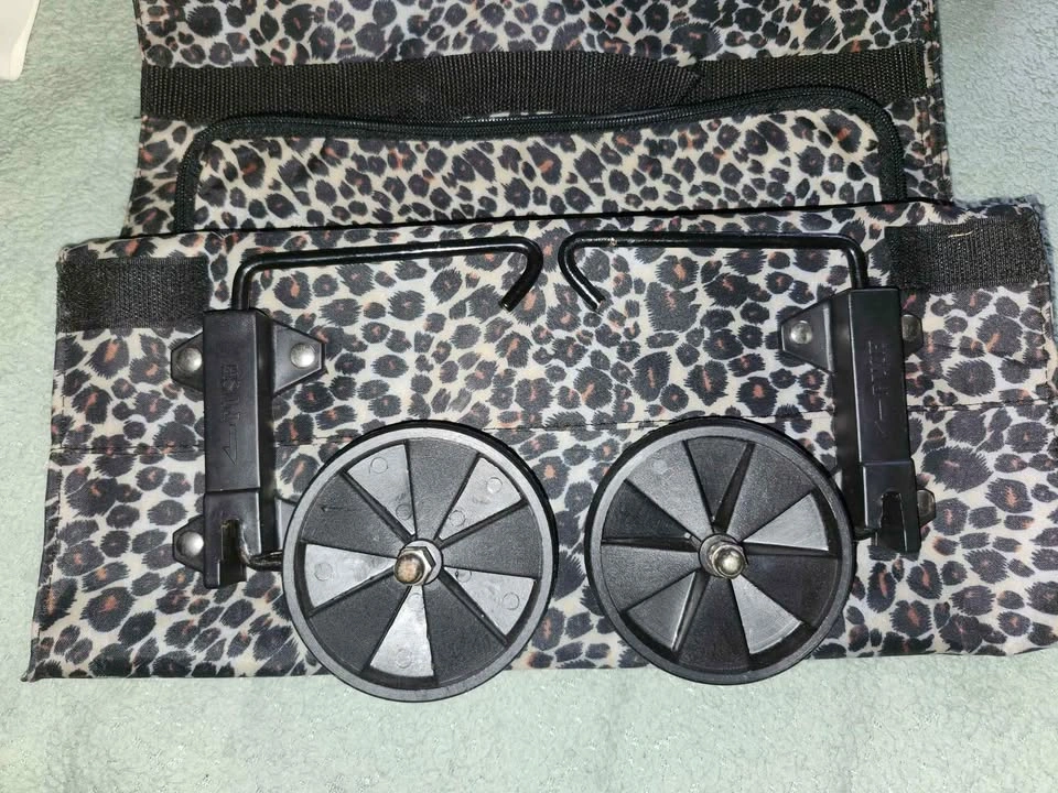 Leopard Print Foldable Rolling Shopping Bag - photo 4