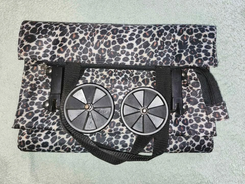 Leopard Print Foldable Rolling Shopping Bag - photo 5