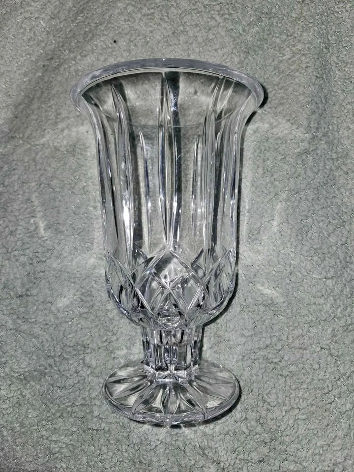 U.S.A. Lead Crystal Footed Vase
