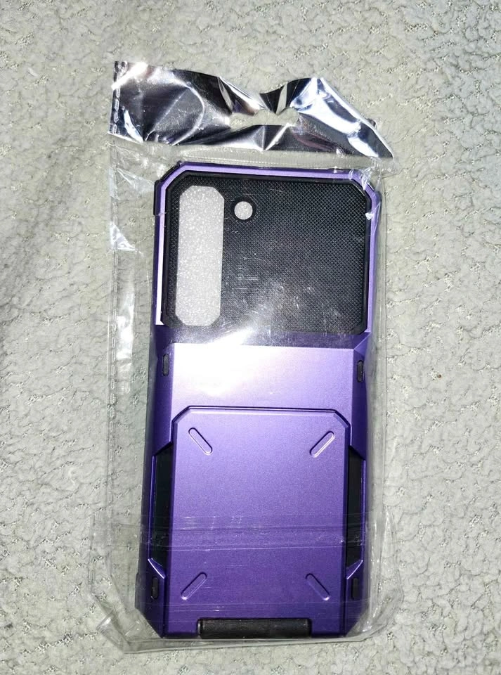 Purple Samsung Galaxy S23 Card Holder Phone Case