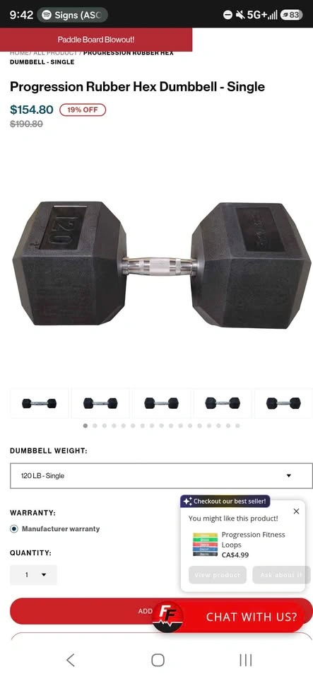 Rubber hex dumbbells - photo 2