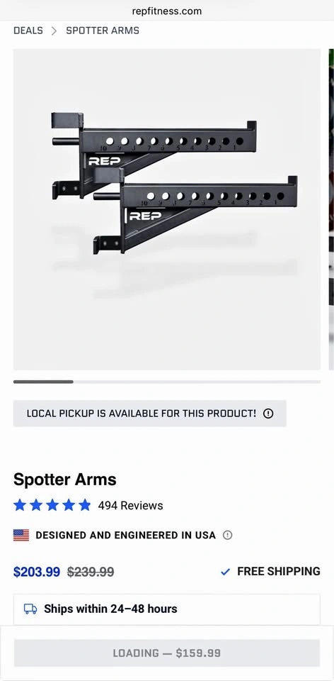 REP Fitness Spotter Arms