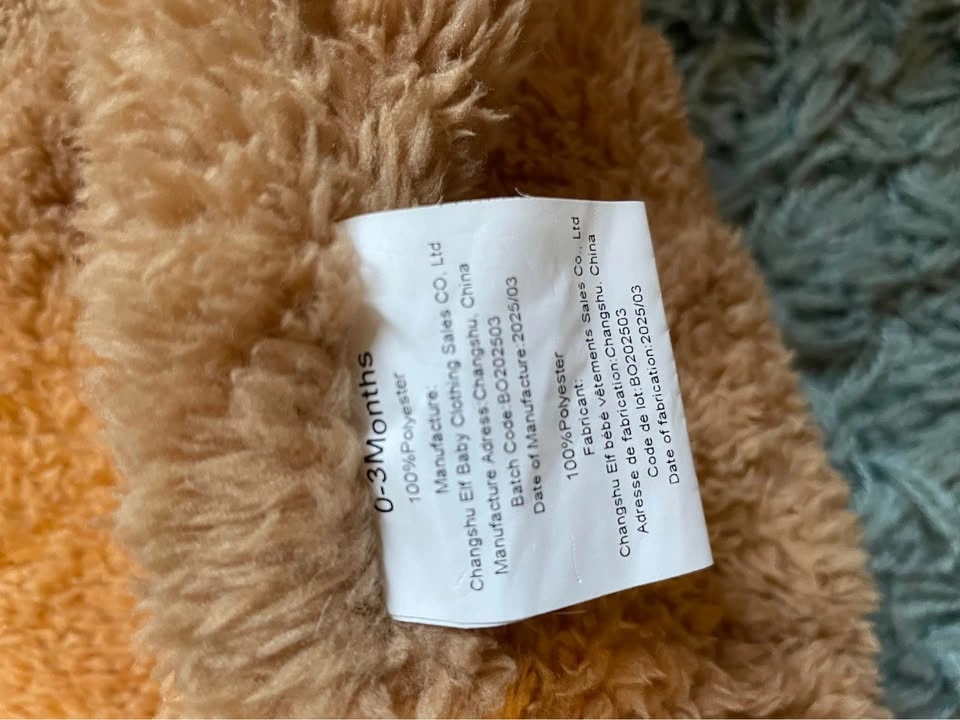 0-3 months Baby Fleece Bear Winter Suit - photo 2