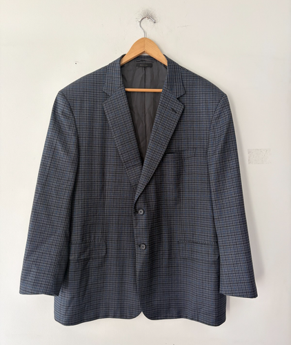 Brioni Mens Wool Plaid Blazer Size 50