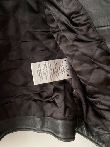 Sandro Women's Lamb Leather Jacket Size S - photo 5
