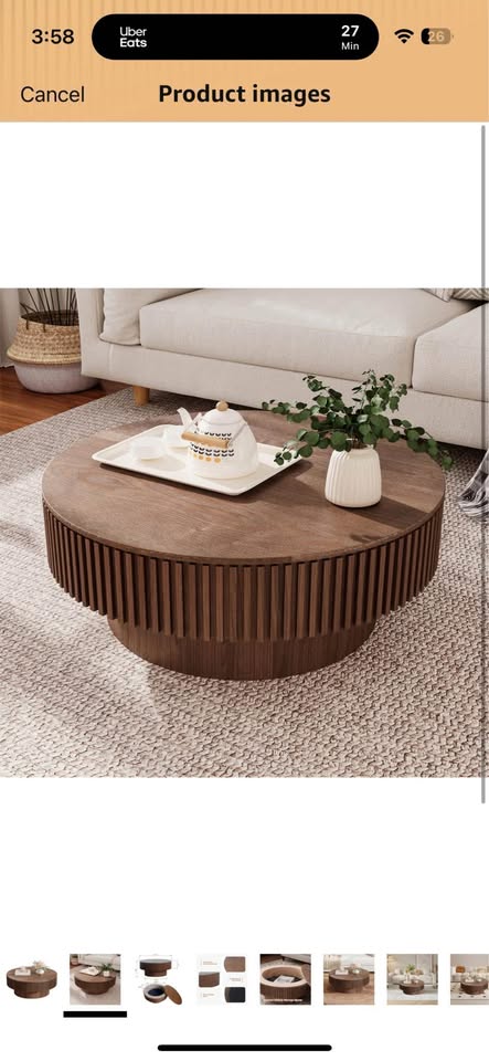 Fluted Walnut Coffee Table - photo 2