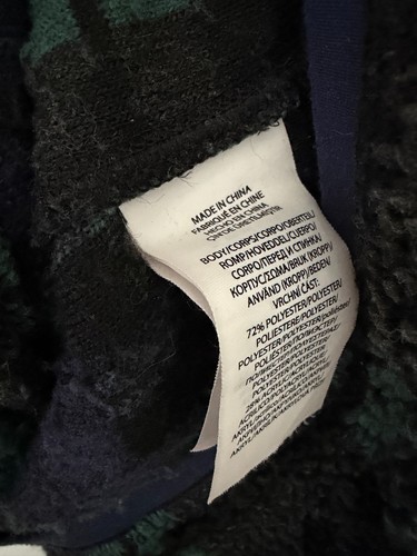 Polo Ralph Lauren Sherpa Plaid 1/2 Snap Fleece Pullover Size L - photo 4