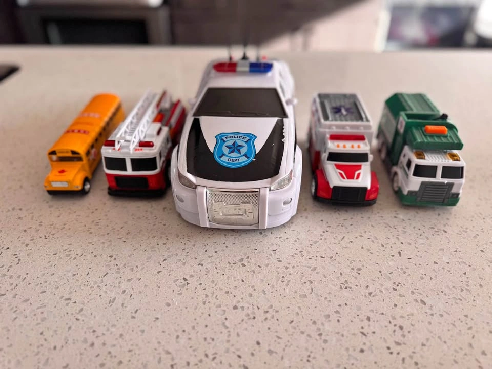 Toy Emergency and Service Vehicle Set