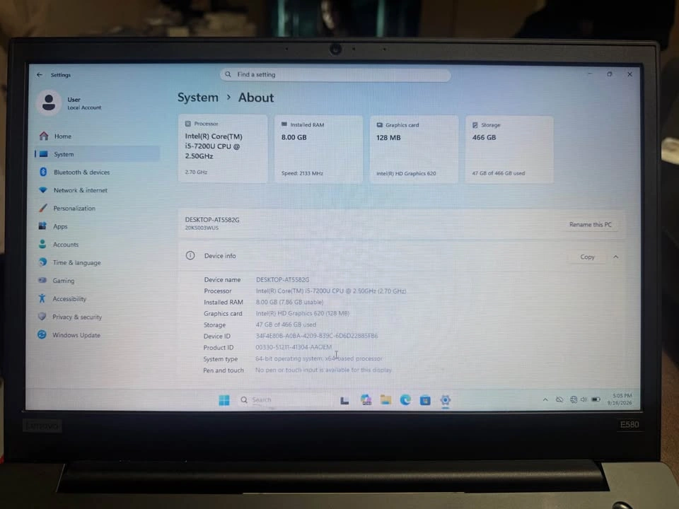 Lenovo ThinkPad E580 – Reliable Performance - photo 3