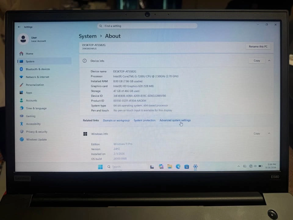 Lenovo ThinkPad E580 – Reliable Performance - photo 4
