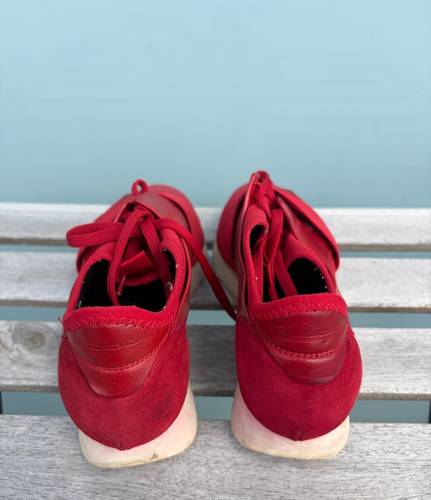 Balenciaga Race Runner Leather Mesh Lace Up Women's Sneakers Siz - photo 2
