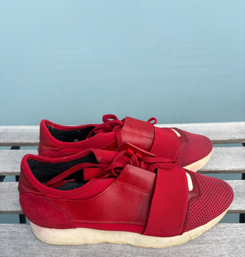Balenciaga Race Runner Leather Mesh Lace Up Women's Sneakers Siz - photo 3