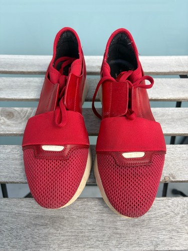 Balenciaga Race Runner Leather Mesh Lace Up Women's Sneakers Siz - photo 5