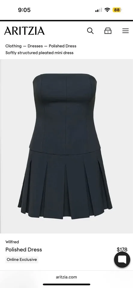 Aritiza Polished Dress Size 2 NWT image indicator(5)