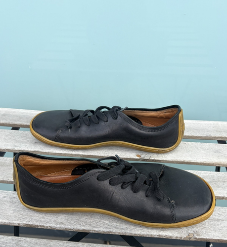 Vivobarefoot Addis Mens Barefoot Black Leather Sneakers Size 43 - photo 5