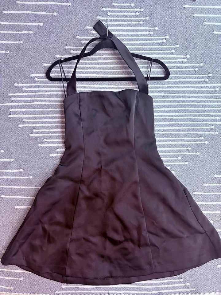 Dynamite Silk Black Halter dress