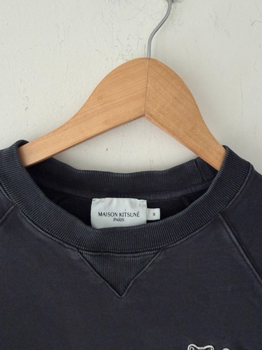 Maison Kitsune Mens Double Fox Head Patch Sweatshirt Size M - photo 3