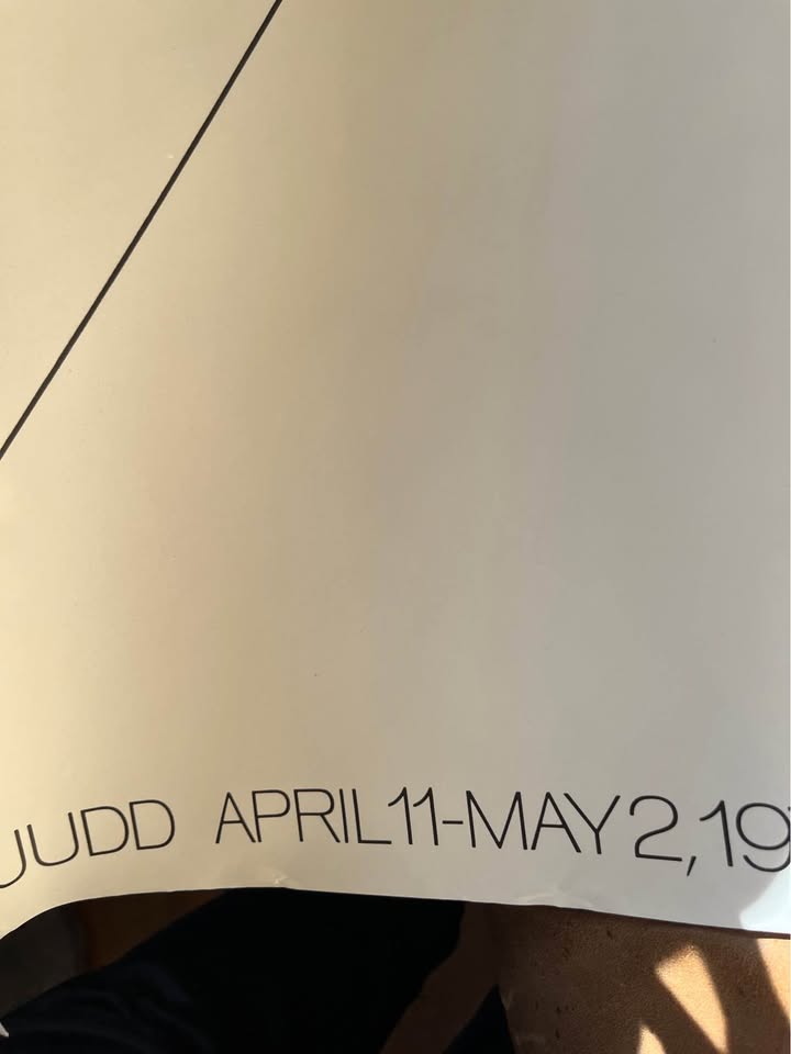 Judd Exhibition Poster - photo 3