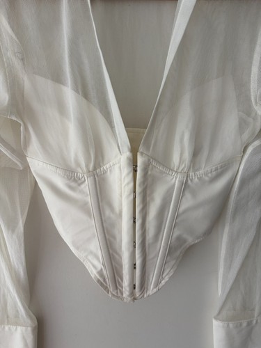 Dion Lee Grid Sheer Corset Shirt Size 0 - photo 2