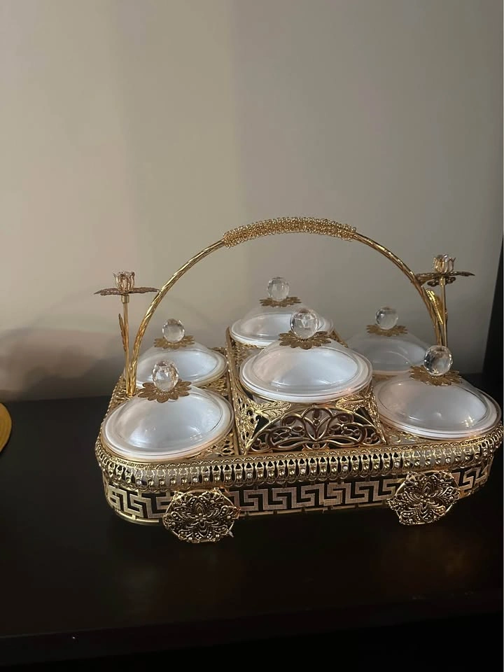 Premium 6 piece dry fruit and snack table decor - photo 2