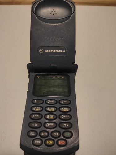 Blue Motorola StarTAC Vintage Cell Phone With Auxiliary Battery - photo 3