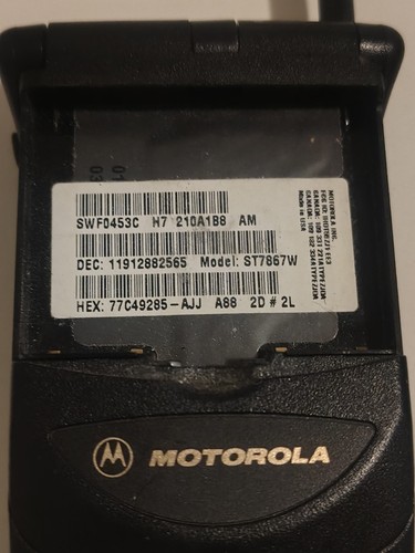 Vintage Motorola StarTAC Flip Cell 7867w Phone Black - Untested - photo 4