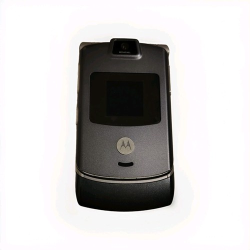 Motorola RAZR V3c Dark Grey Flip Phone Powers On