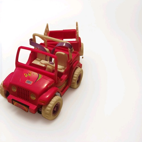 Barbie Kelly POWER WHEELS Jeep & Wagon Trailer For Tommy